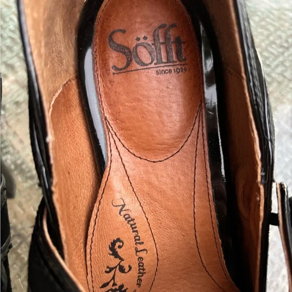 Sofft Mary Jane Pump 4” sz 9 1/2 Black suede shoes women’s office siren goth - Picture 2 of 7